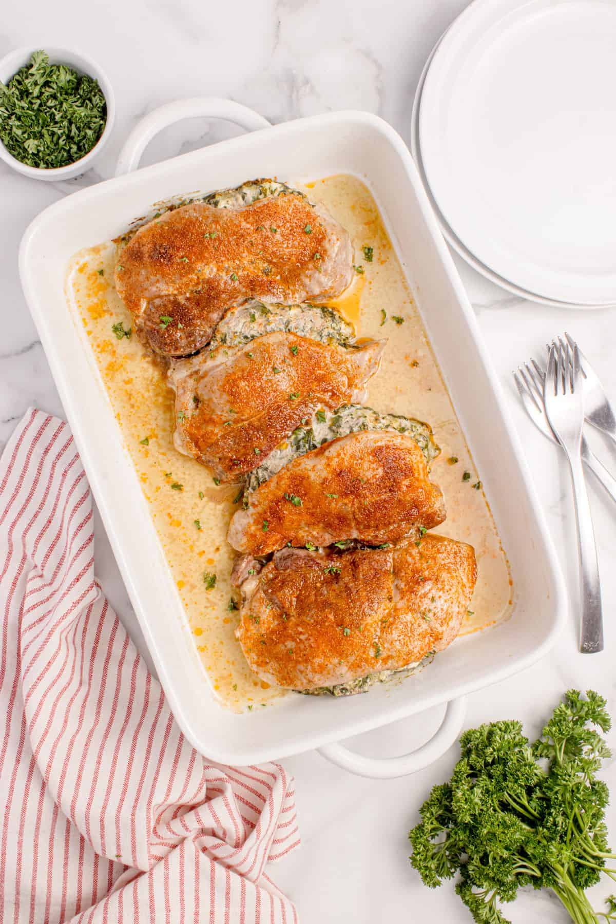 Oven-Baked Stuffed Pork Chops: Tender, Juicy & Easy Dinner